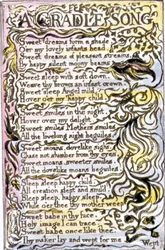 P.124-1950.pt15 A Cradle Song: plade 15 fra Songs of Innocence and of Experience (kopi R) c.1802-08 (radering, blæk og akvarel)