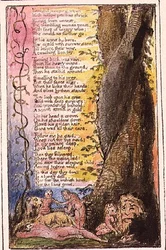 P.124-1950.pt37 Den lille pige fundet (fortsat): plade 37 fra "Songs of Innocence and Experience" (kopi R) ca. 1802-08 (radering, blæk og akvarel)