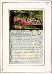 P.124-1950.pt8 Den lille sorte dreng: plade 8 fra Songs of Innocence and of Experience (kopi R) ca. 1802-08 (radering, blæk og akvarel)