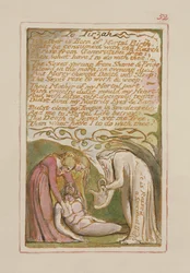 P.125-1950.pt52 Til Tirzah: plade 52 fra Songs of Innocence and of Experience (kopi AA) c.1815-26 (ætsning, blæk og wc)