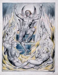 Satan Addressing his Potentates, illustration fra 