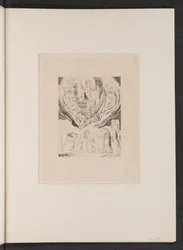 Satan går frem fra Herrens nærhed, 1825.