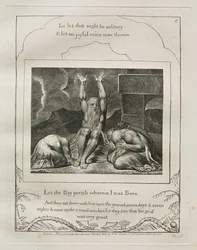 Jobs Bog: Pl. 8, Lad dagen forgå, hvori jeg blev født, 1825.