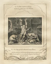 Jobs Bog: Pl. 8, Lad dagen forgå, hvori jeg blev født, 1825.