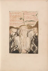 Urizens første bog, plade 27, de levede en årrække. . . . (Bentley 28)