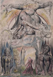 Vergils mission, illustration fra 2. sang af „Inferno“ i „Den Guddommelige Komedie“ af Dante Alighieri