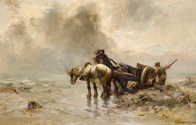 Carting Seaweed (olie på lærred)