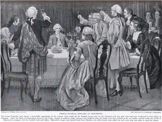 Prins Charles Edward ved Holyrood, illustration fra 