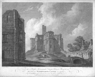 Warkworth Castle, c1784.