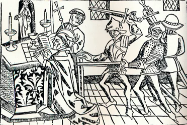 Martyrium af St. Thomas af Canterbury, c1484