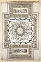 Design til biblioteksloftet i Woburn Abbey,
