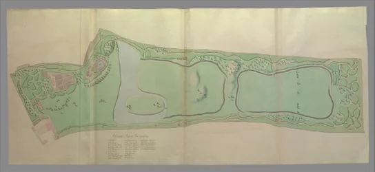 Generel plan for haverne i Kew, 1763.