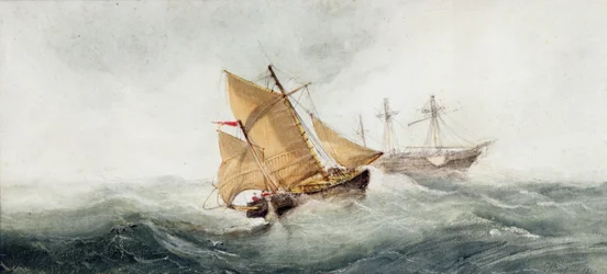 Approaching the Wreck, 1837 (wc und gouache på papir)