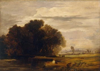 Dedham Ferry (olie på lærred)