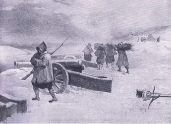 Sentinel of the Zouaves before Sevastopol, illustration fra British Battles on Land and Sea, 1915