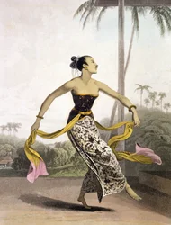 A Ronggeng or Dancing Girl, tallerken 21 fra Vol. I af 