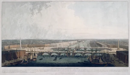 Foreslået London Bridge, London, 1802.