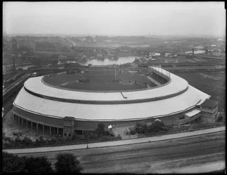 Luftfoto af Polo Grounds, 3. juli 1914
