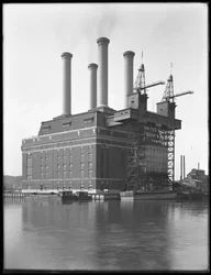 Sherman Creek-kraftværk, W. 201st Street, Inwood, New York City, juni 1916