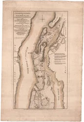 Et topografisk kort over den nordlige del af New York Island af Sauthier