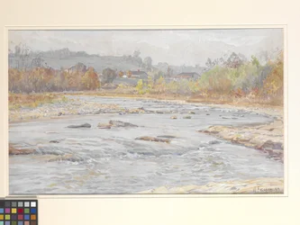 Whitewater Rapids (akvarel på råhvidt papir)