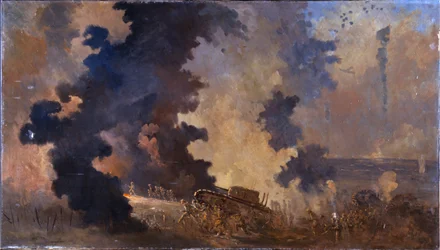 Dieppe, august 1942 (olie på lærred)