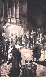 The Door of the Lyceum, Edinburgh (blæk og kinesisk hvid)