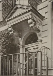 Døråbning, Lower Bridge Street, Chester (B/W -foto)