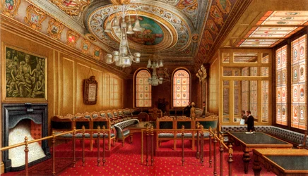 The Aldermens Court Room, Guildhall, City of London, 1886.