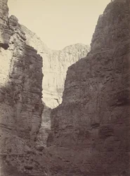Kalkstensvægge, Kanab Wash, Colorado River, 1872.