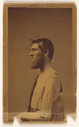 [Uidentificeret borgerkrigsoffer i profil, siddende].