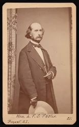 Portræt af LaFayette Sabine Foster 1806-1880, mellem 1871 og 1880.