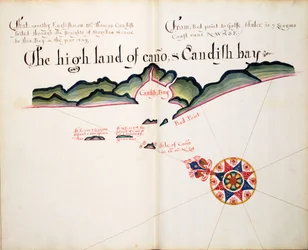 Det høje land ved Cano og Candish Bay