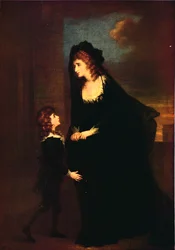 Fru Siddons og hendes søn i Isabellas tragedie, 1784