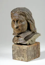Portræt af Oliver Cromwell (voks og træ) (se også 440363)