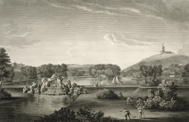 West Wycombe Park, indgraveret af William Woollett (1735-85)
