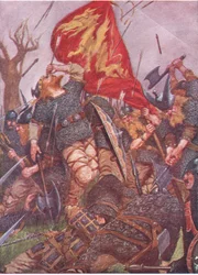 Det ene skaft, der faldt ned fra himlen, gennemborede hans højre øje