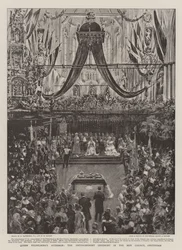 Dronning Wilhelminas tiltrædelse, tronbesættelsesceremonien i den nye kirke, Amsterdam