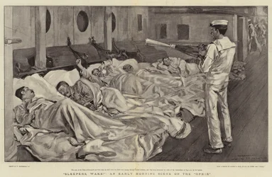 Søvnige, vågn op!, en tidlig morgenscene på Ophir