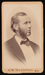 Portræt af Gerry Whiting Hazleton 1829-1920, før 1876.