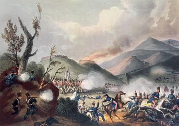 Slaget ved Busaco, 27. september 1810, graveret af Thomas Sutherland (f.o.1785)