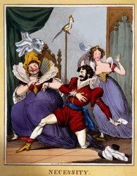 Nødvendighed, ca. 1818 (håndkoloreret gravering)
