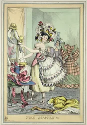 The Bustle, udgivet af Thomas McLean, London (farvet radering)