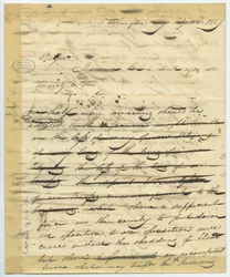 Udkast til brev til William H. Ashley, Washington, begynder -”Kære Genl, jeg ankom hertil for en uge siden. . . ”