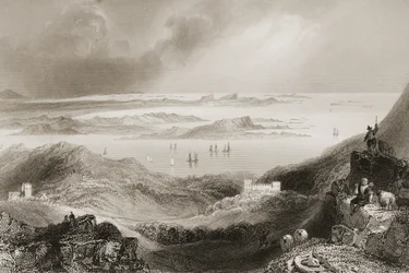 Clifden Castle, Connemara, County Galway, fra 