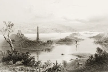 Devenish Island, County Fermanagh, Irland, fra 