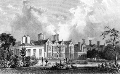 Easton Lodge, nær Dunmow, Essex, indgraveret af Henry Adland, 1832