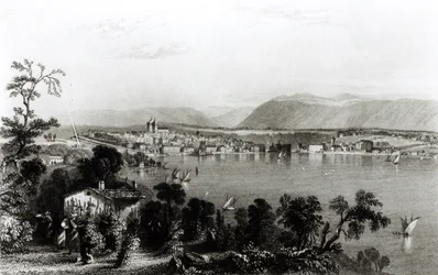 Geneve fra Coligny, graveret af Robert Wallis