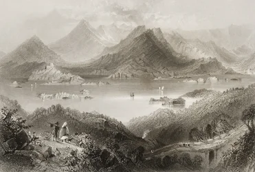Glengarriff, County Cork, Irland, fra "Scenery and Antiquities of Ireland" af George Virtue, 1860