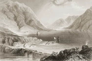 Leenane, Connemara, County Galway, Irland, fra 